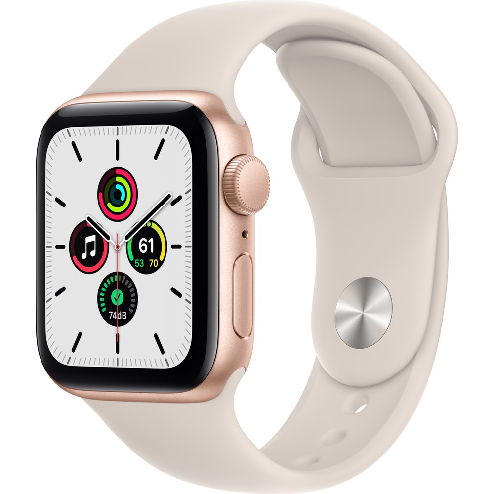 Apple Watch Se Gps, 40MM Altın Rengi Alüminyum Kasa ve Yıldız Işığı Spor Kordon MKQ03TU/A