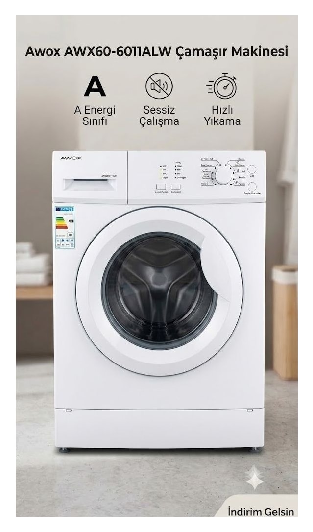 Awox AWX60 6011 Alw Çamaşır Makinesi