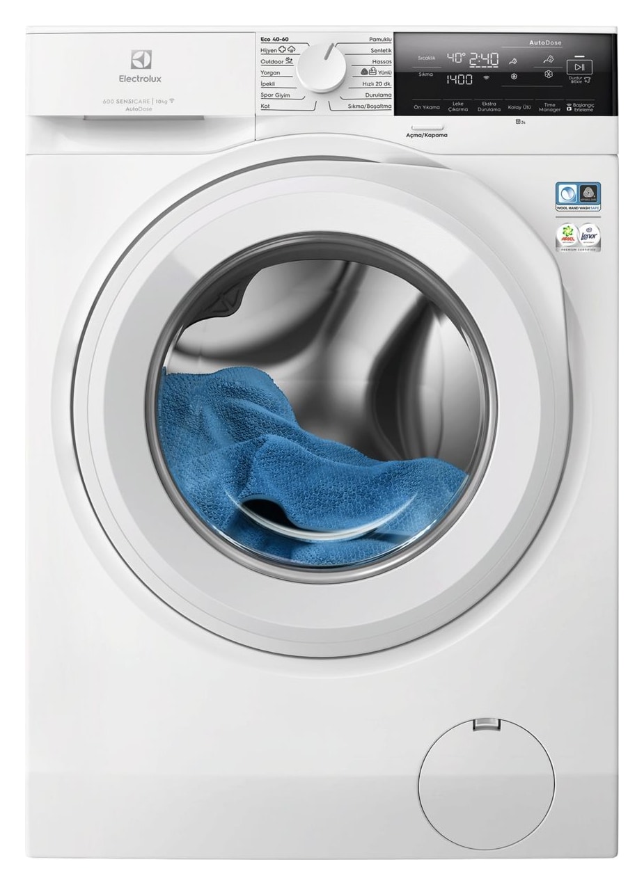 Electrolux EW6F3411ACT 600 Serisi Sensicare 10 kg 1400 Devir Autodose Wi-Fi Çamaşır Makinesi