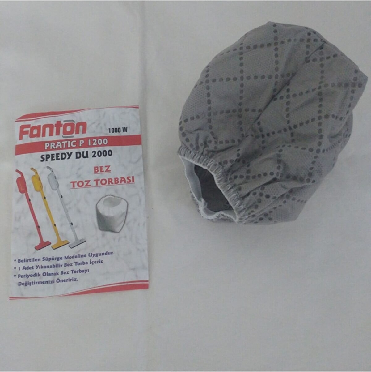 Fantom Dik Süpürge Torbası 10 Adet Bez Toz Torbası Pratik P1200 Modeli İçin Uygun
