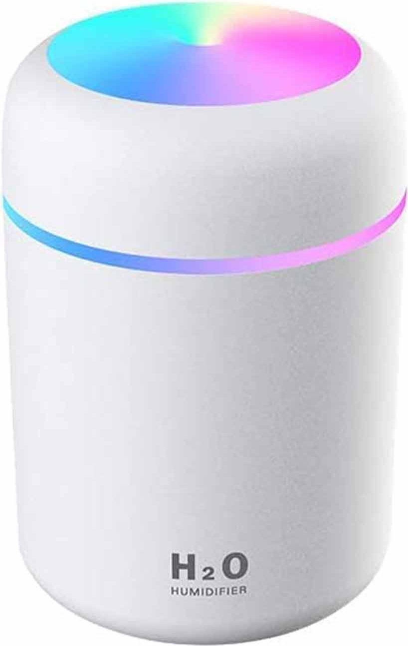 Humidifier Hava Nemlendirici USB Buhar Makinesi Işıklı Oda Araç Aroma Difüzörü H2O