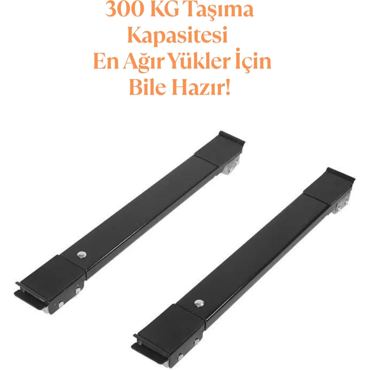 Hyper Group Ayarlanabilir Tekerlekli Çamaşır Makinesi ve Buzdolabı Altlığı 300 Kg Taşıma Kapasiteli 45-70 cm Beyaz Eşya Taşıyıcı