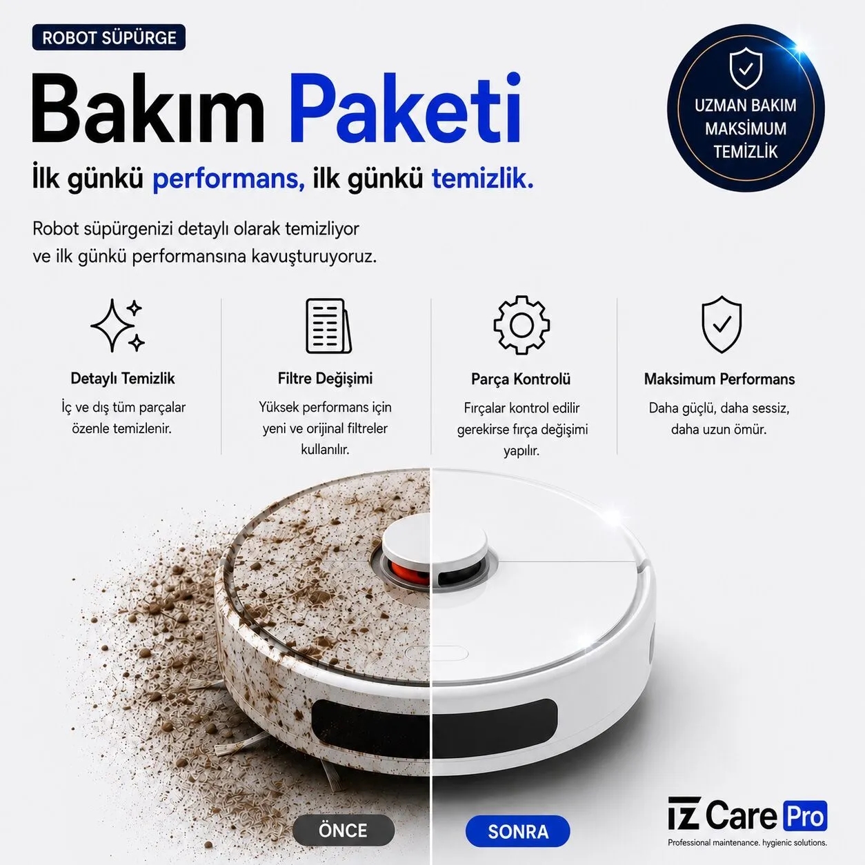 İz Teknoloji Servisi A.Ş. Robot Süpürge Bakım Paketi (1 yıl)