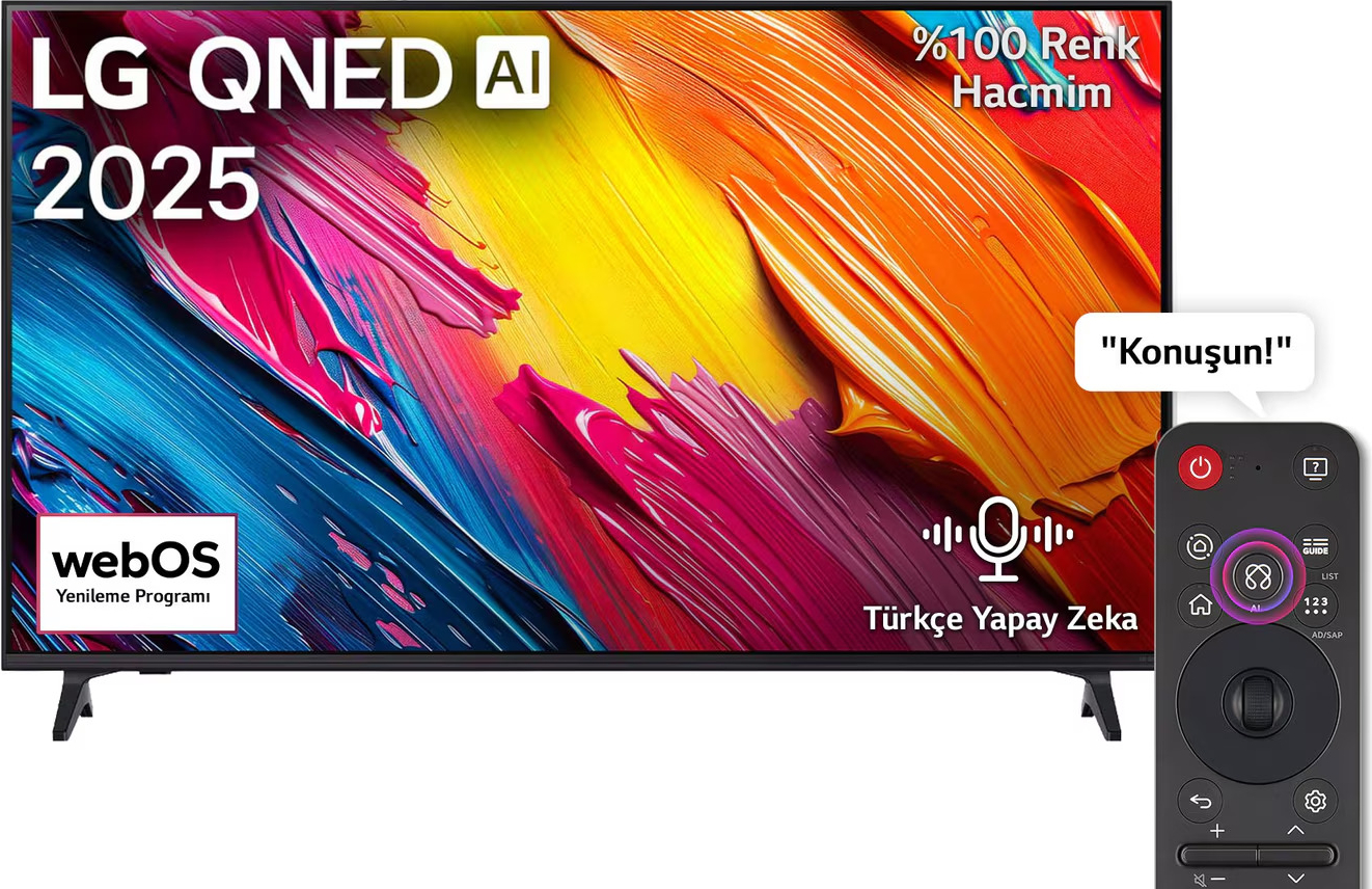 LG 65QNED70A6A  65'' 165 Ekran Uydu Alıcılı  4K Ultra HD Smart webOS QNED TV